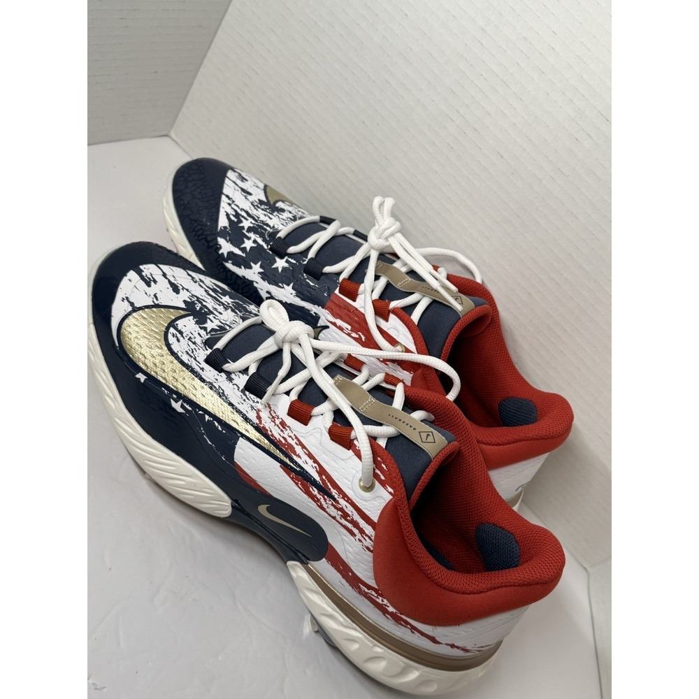 New Nike Alpha Huarache Elite 4 Low Team USA 4th Of July FZ7345-102 Men's 12 - Picture 14 of 15
